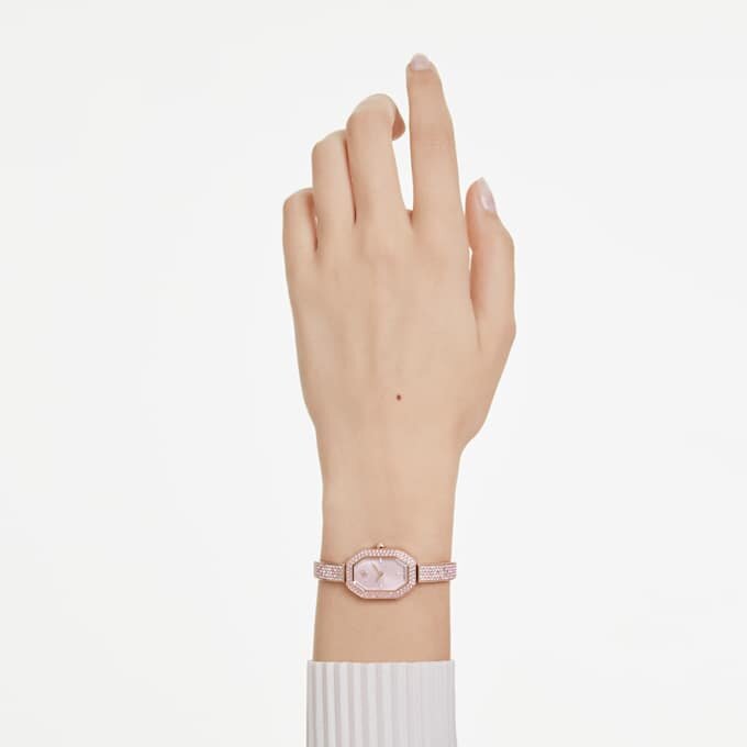 Dextera Armreif-Uhr Swiss Made, Metallarmband, Rosa, roségoldfarben plattiert Dextera Armreif-Uhr Swiss Made, Metallarmband, Rosa, roségoldfarben plattiert