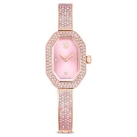 Dextera Armreif-Uhr Swiss Made, Metallarmband, Rosa, roségoldfarben plattiert