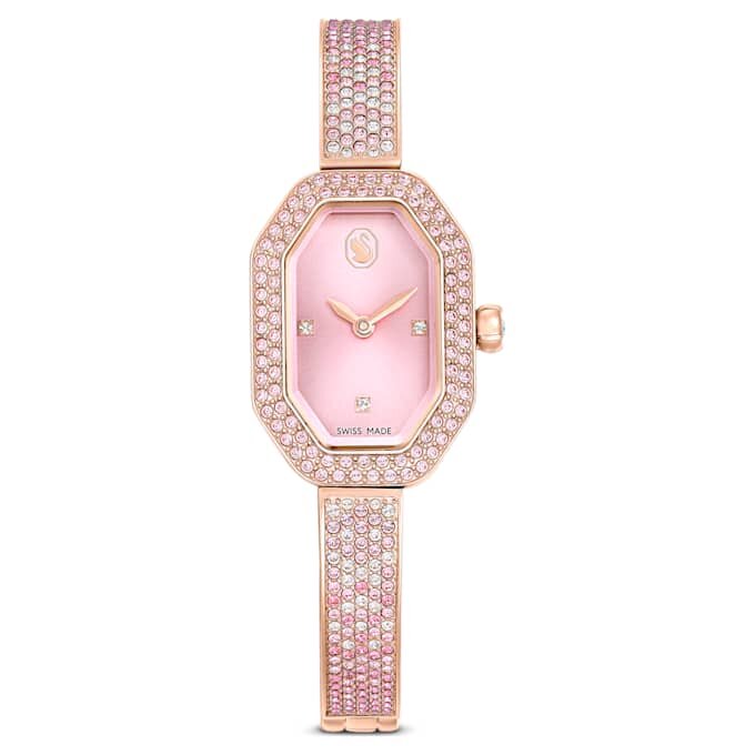 Dextera Armreif-Uhr Swiss Made, Metallarmband, Rosa, roségoldfarben plattiert Dextera Armreif-Uhr Swiss Made, Metallarmband, Rosa, roségoldfarben plattiert