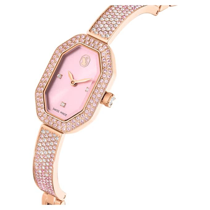 Dextera Armreif-Uhr Swiss Made, Metallarmband, Rosa, roségoldfarben plattiert Dextera Armreif-Uhr Swiss Made, Metallarmband, Rosa, roségoldfarben plattiert