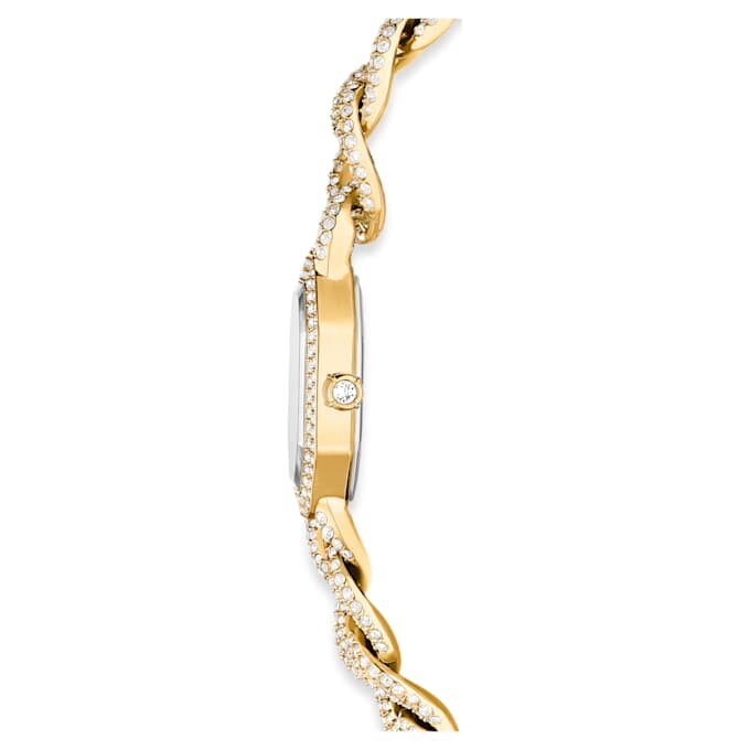 Dextera Kettenuhr Swiss Made, Kristallarmband, goldfarben, goldfarbene Oberfläche Dextera Kettenuhr Swiss Made, Kristallarmband, goldfarben, goldfarbene Oberfläche