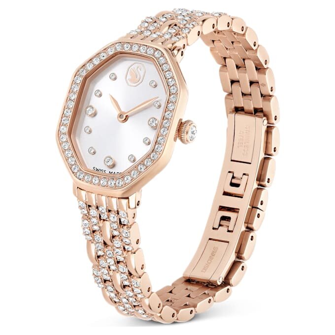 Dextera Octagon Uhr, Swiss Made, Metallarmband, goldfarben, roségoldfarbenes Finish Dextera Octagon Uhr, Swiss Made, Metallarmband, goldfarben, roségoldfarbenes Finish