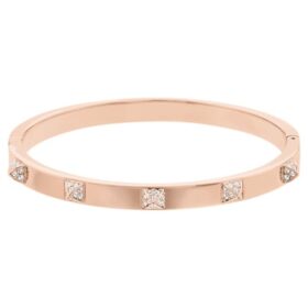 Dextera Pavé-Armreif, Weiß, roségoldfarben plattiert Dextera Pavé-Armreif, Weiß, roségoldfarben plattiert