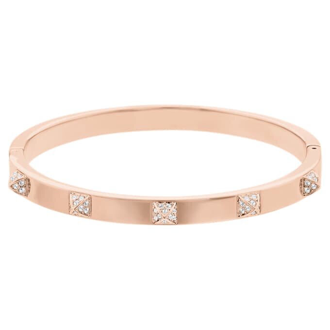 Dextera Pavé-Armreif, Weiß, roségoldfarben plattiert Dextera Pavé-Armreif, Weiß, roségoldfarben plattiert