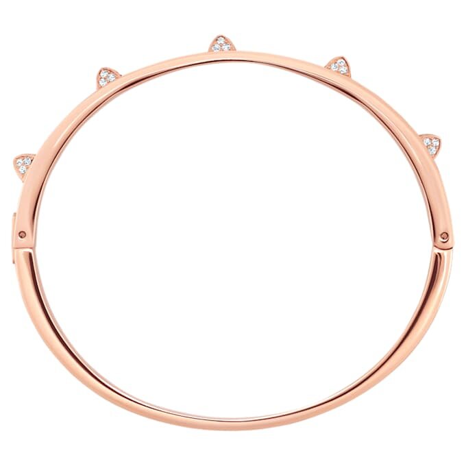 Dextera Pavé-Armreif, Weiß, roségoldfarben plattiert Dextera Pavé-Armreif, Weiß, roségoldfarben plattiert