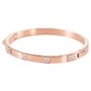 Dextera Pavé-Armreif, Weiß, roségoldfarben plattiert Dextera Pavé-Armreif, Weiß, roségoldfarben plattiert