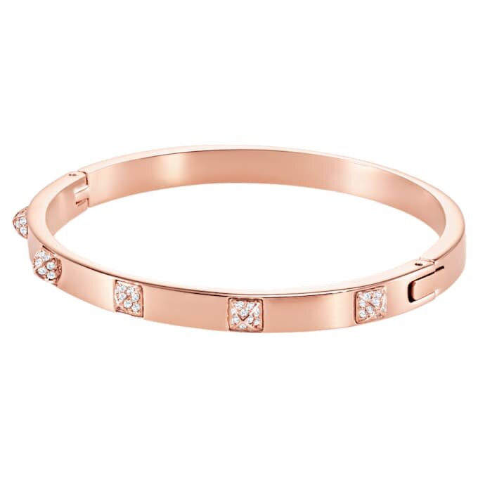 Dextera Pavé-Armreif, Weiß, roségoldfarben plattiert Dextera Pavé-Armreif, Weiß, roségoldfarben plattiert