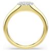 Dextera-Ring mit gemischten Schliffen, weiß, vergoldet Dextera-Ring mit gemischten Schliffen, weiß, vergoldet