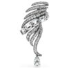 Die Brosche „Feather“ aus der Vienna Collection, weiß, rutheniumbeschichtet Die Brosche „Feather“ aus der Vienna Collection, weiß, rutheniumbeschichtet