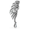 Die Brosche „Feather“ aus der Vienna Collection, weiß, rutheniumbeschichtet Die Brosche „Feather“ aus der Vienna Collection, weiß, rutheniumbeschichtet