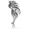Die Brosche „Feather“ aus der Vienna Collection, weiß, rutheniumbeschichtet Die Brosche „Feather“ aus der Vienna Collection, weiß, rutheniumbeschichtet