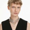 Die Vienna Collection Choker Feather, Weiß, rutheniumbeschichtet Die Vienna Collection Choker Feather, Weiß, rutheniumbeschichtet