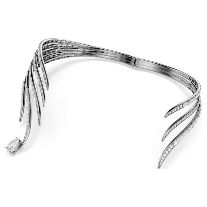 Die Vienna Collection Choker Feather, Weiß, rutheniumbeschichtet Die Vienna Collection Choker Feather, Weiß, rutheniumbeschichtet