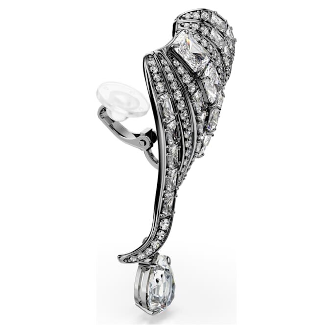 Die Vienna Collection Ohrklemmen „Feather“, Weiß, rutheniumbeschichtet Die Vienna Collection Ohrklemmen „Feather“, Weiß, rutheniumbeschichtet