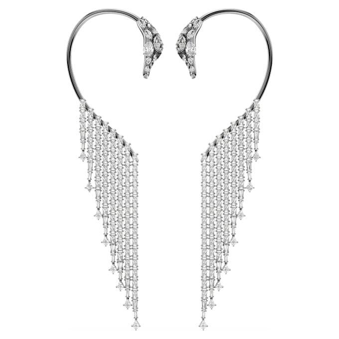 Die Vienna Collection Ohrklemmen „Swan“, Weiß, rutheniumbeschichtet Die Vienna Collection Ohrklemmen „Swan“, Weiß, rutheniumbeschichtet