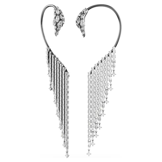 Die Vienna Collection Ohrklemmen „Swan“, Weiß, rutheniumbeschichtet Die Vienna Collection Ohrklemmen „Swan“, Weiß, rutheniumbeschichtet