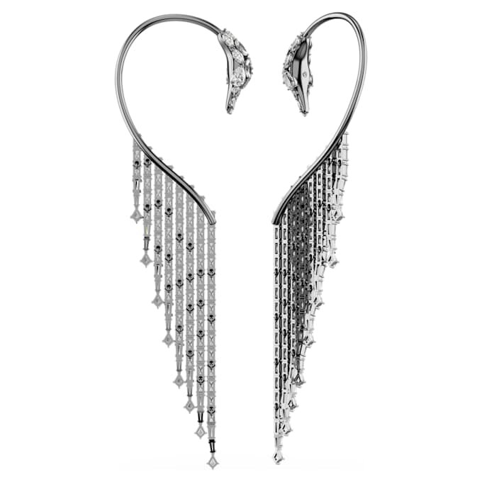 Die Vienna Collection Ohrklemmen „Swan“, Weiß, rutheniumbeschichtet Die Vienna Collection Ohrklemmen „Swan“, Weiß, rutheniumbeschichtet