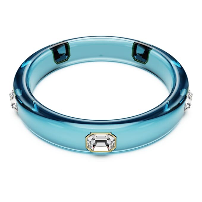 Dulcis Armreif mit Achtkant-Schliff, blau, goldfarben plattiert Dulcis Armreif mit Achtkant-Schliff, blau, goldfarben plattiert