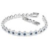 Ein Angelic Armband mit rundgeschliffenen Steinen, blau, rhodiniert Ein Angelic Armband mit rundgeschliffenen Steinen, blau, rhodiniert