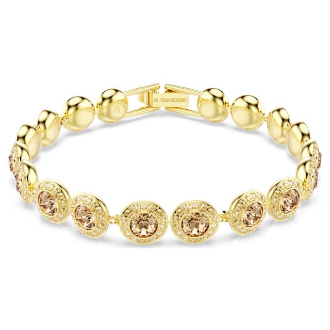 Ein Angelic Armband, Rundschliff, Karamell, goldfarben plattiert Ein Angelic Armband, Rundschliff, Karamell, goldfarben plattiert