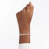 Ein Angelic Armband, Rundschliff, Pavé, mittelgroß, weiß, roségoldfarben plattiert Ein Angelic Armband, Rundschliff, Pavé, mittelgroß, weiß, roségoldfarben plattiert