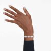 Ein Angelic Armband, Rundschliff, Weiß, rhodiniert Ein Angelic Armband, Rundschliff, Weiß, rhodiniert