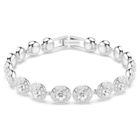 Ein Angelic Armband, Rundschliff, Weiß, rhodiniert Ein Angelic Armband, Rundschliff, Weiß, rhodiniert