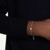 Ein Angelic Armband, Rundschliff, Weiß, rhodiniert Ein Angelic Armband, Rundschliff, Weiß, rhodiniert