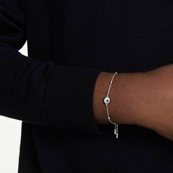 Ein Angelic Armband, Rundschliff, Weiß, rhodiniert Ein Angelic Armband, Rundschliff, Weiß, rhodiniert