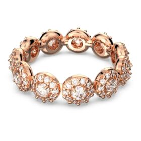 Ein Angelic Ring, Rundschliff, Weiß, rosévergoldet Ein Angelic Ring, Rundschliff, Weiß, rosévergoldet