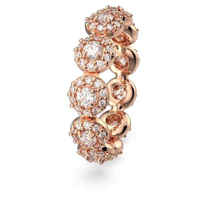 Ein Angelic Ring, Rundschliff, Weiß, rosévergoldet Ein Angelic Ring, Rundschliff, Weiß, rosévergoldet