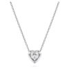 Eternity-Anhänger mit im Labor gezüchteten Diamanten, 0,5 Karat insgesamt, Herzform, Sterlingsilber Eternity-Anhänger mit im Labor gezüchteten Diamanten, 0,5 Karat insgesamt, Herzform, Sterlingsilber