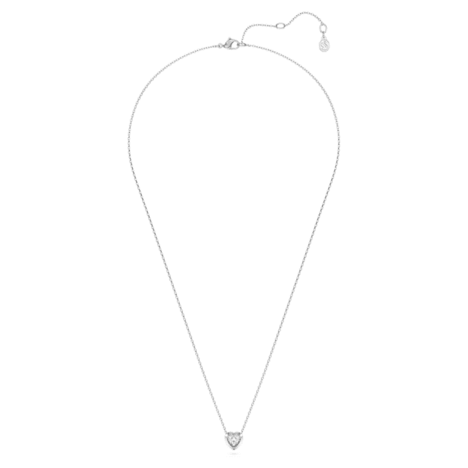 Eternity-Anhänger mit im Labor gezüchteten Diamanten, 0,5 Karat insgesamt, Herzform, Sterlingsilber Eternity-Anhänger mit im Labor gezüchteten Diamanten, 0,5 Karat insgesamt, Herzform, Sterlingsilber