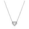 Eternity-Anhänger mit im Labor gezüchteten Diamanten, 0,5 Karat insgesamt, Herzform, Sterlingsilber Eternity-Anhänger mit im Labor gezüchteten Diamanten, 0,5 Karat insgesamt, Herzform, Sterlingsilber