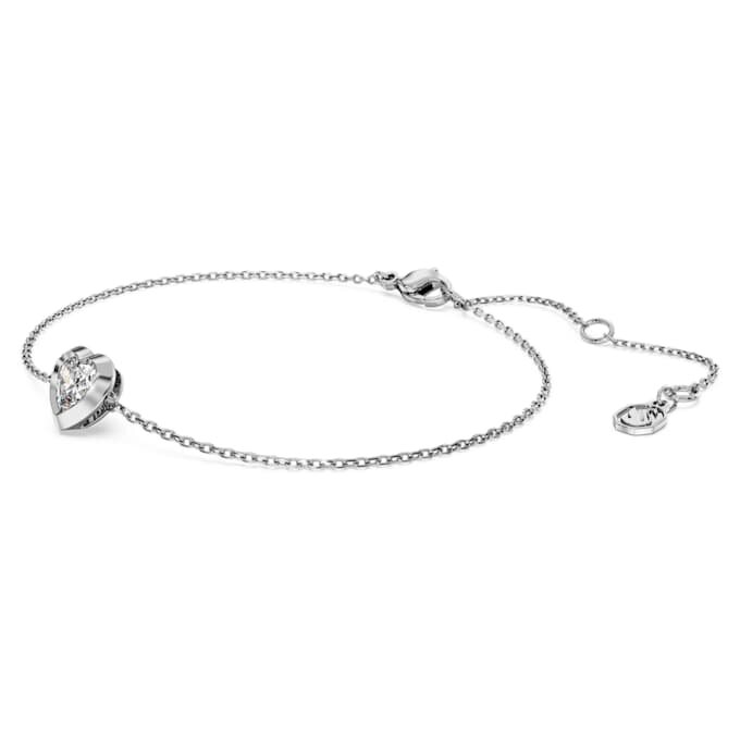 Eternity-Armband mit im Labor gezüchteten Diamanten, 0,5 Karat insgesamt, Herzform, Sterlingsilber Eternity-Armband mit im Labor gezüchteten Diamanten, 0,5 Karat insgesamt, Herzform, Sterlingsilber