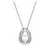 Eternity Halo Solitaire-Anhänger mit im Labor gezüchteten Diamanten, 1 Karat insgesamt, Birnenform, 14 Karat Weißgold Eternity Halo Solitaire-Anhänger mit im Labor gezüchteten Diamanten, 1 Karat insgesamt, Birnenform, 14 Karat Weißgold
