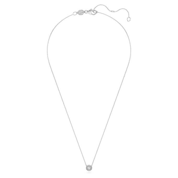 Eternity Halo Solitär-Anhänger, im Labor gezüchtete Diamanten 0,23 Karat insgesamt, runde Form, Sterlingsilber Eternity Halo Solitär-Anhänger, im Labor gezüchtete Diamanten 0,23 Karat insgesamt, runde Form, Sterlingsilber