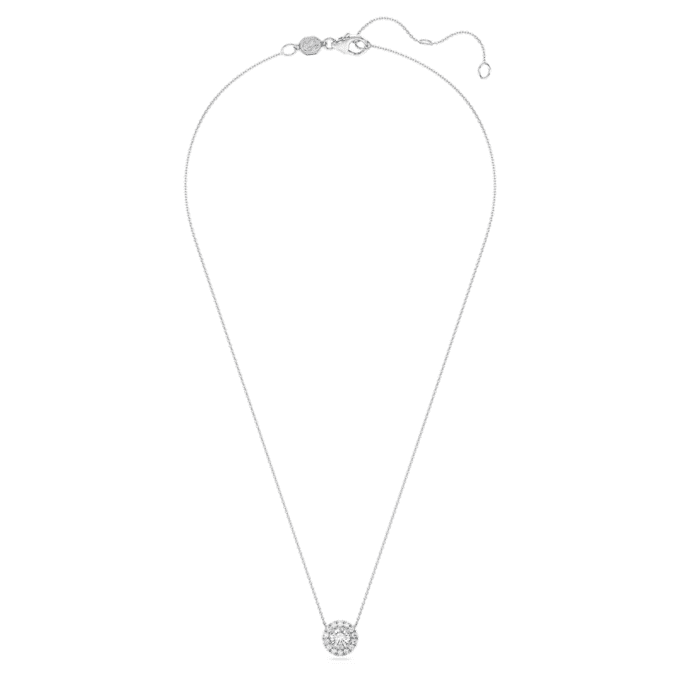 Eternity Halo Solitär-Anhänger mit im Labor gezüchteten Diamanten, 1 Karat insgesamt, runde Form, 14 Karat Weißgold Eternity Halo Solitär-Anhänger mit im Labor gezüchteten Diamanten, 1 Karat insgesamt, runde Form, 14 Karat Weißgold