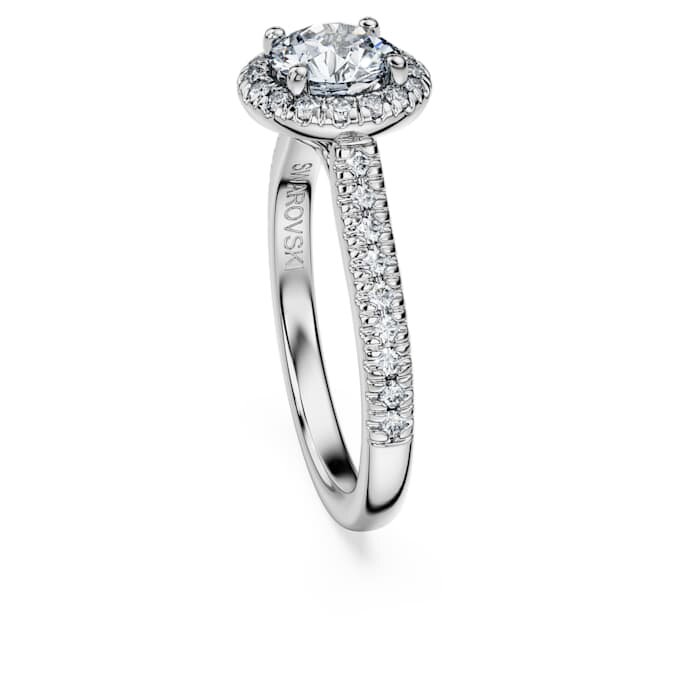 Eternity-Halo-Solitärring mit im Labor gezüchteten Diamanten, 1,33 Karat insgesamt, runde Form, 14-karätiges Weißgold Eternity-Halo-Solitärring mit im Labor gezüchteten Diamanten, 1,33 Karat insgesamt, runde Form, 14-karätiges Weißgold