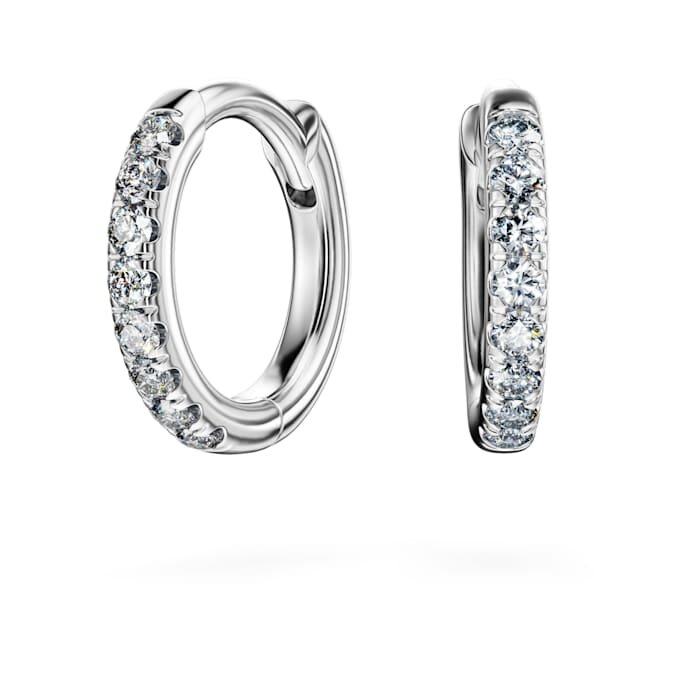 Eternity-Ohrringe mit im Labor gezüchteten Diamanten, 0,1 Karat insgesamt, runde Form, klein, 14-karätiges Weißgold Eternity-Ohrringe mit im Labor gezüchteten Diamanten, 0,1 Karat insgesamt, runde Form, klein, 14-karätiges Weißgold