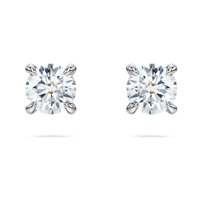 Eternity-Ohrringe mit im Labor gezüchteten Diamanten, 0,52 Karat insgesamt, runde Form, Sterlingsilber Eternity-Ohrringe mit im Labor gezüchteten Diamanten, 0,52 Karat insgesamt, runde Form, Sterlingsilber
