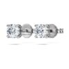 Eternity-Ohrringe mit im Labor gezüchteten Diamanten, 0,52 Karat insgesamt, runde Form, Sterlingsilber Eternity-Ohrringe mit im Labor gezüchteten Diamanten, 0,52 Karat insgesamt, runde Form, Sterlingsilber