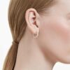 Eternity-Ohrringe mit im Labor gezüchteten Diamanten, 0,56 Karat insgesamt, runde Form, Sterlingsilber Eternity-Ohrringe mit im Labor gezüchteten Diamanten, 0,56 Karat insgesamt, runde Form, Sterlingsilber