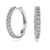 Eternity-Ohrringe mit im Labor gezüchteten Diamanten, 0,56 Karat insgesamt, runde Form, Sterlingsilber Eternity-Ohrringe mit im Labor gezüchteten Diamanten, 0,56 Karat insgesamt, runde Form, Sterlingsilber