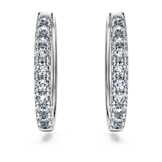Eternity-Ohrringe mit im Labor gezüchteten Diamanten, 0,56 Karat insgesamt, runde Form, Sterlingsilber Eternity-Ohrringe mit im Labor gezüchteten Diamanten, 0,56 Karat insgesamt, runde Form, Sterlingsilber