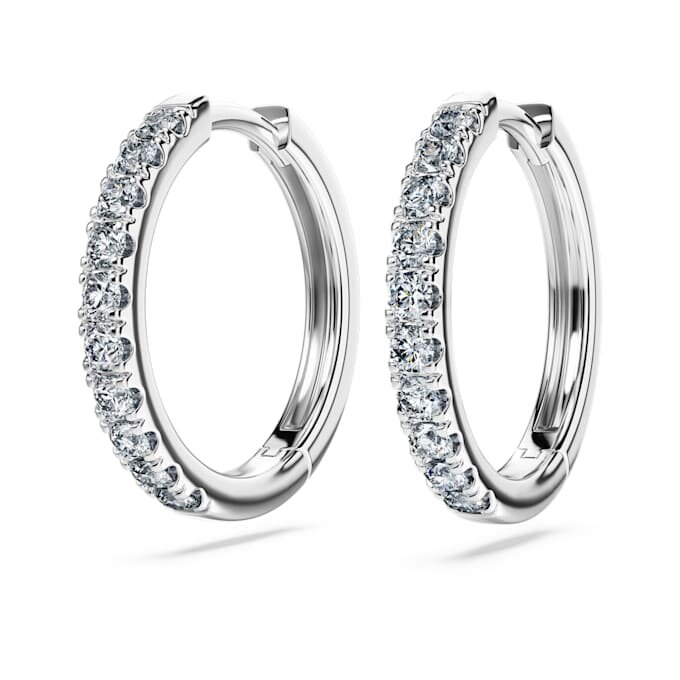 Eternity-Ohrringe mit im Labor gezüchteten Diamanten, 0,56 Karat insgesamt, runde Form, Sterlingsilber Eternity-Ohrringe mit im Labor gezüchteten Diamanten, 0,56 Karat insgesamt, runde Form, Sterlingsilber
