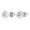 Eternity-Ohrringe mit im Labor gezüchteten Diamanten, 2,0 Karat insgesamt, runde Form, 14-karätiges Weißgold Eternity-Ohrringe mit im Labor gezüchteten Diamanten, 2,0 Karat insgesamt, runde Form, 14-karätiges Weißgold