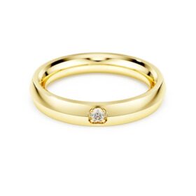 Eternity-Ring mit im Labor gezüchteten Diamanten, 0,05 Karat insgesamt, runde Form, 14-karätiges Gelbgold Eternity-Ring mit im Labor gezüchteten Diamanten, 0,05 Karat insgesamt, runde Form, 14-karätiges Gelbgold