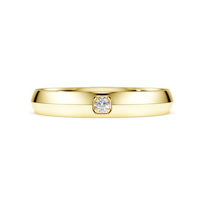 Eternity-Ring mit im Labor gezüchteten Diamanten, 0,05 Karat insgesamt, runde Form, 14-karätiges Gelbgold Eternity-Ring mit im Labor gezüchteten Diamanten, 0,05 Karat insgesamt, runde Form, 14-karätiges Gelbgold