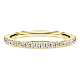 Eternity-Ring mit im Labor gezüchteten Diamanten, 0,2 Karat insgesamt, runde Form, 14 Karat Gelbgold Eternity-Ring mit im Labor gezüchteten Diamanten, 0,2 Karat insgesamt, runde Form, 14 Karat Gelbgold